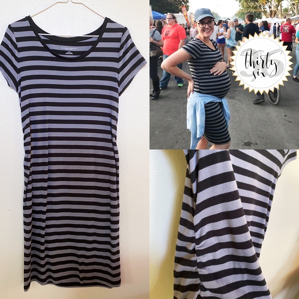 Ruched maternity dress